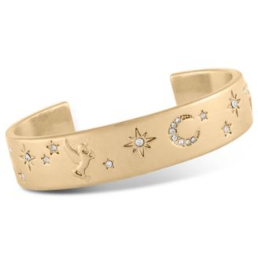 Rachel Roy Gold Open Bracelet With Diamond Accents